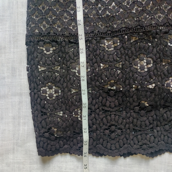*LOFT* Black lace v-neck sleeveless mini dress - Picture 2 of 6